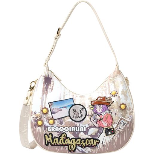 Braccialini borsa paris lt cartoline - bianco