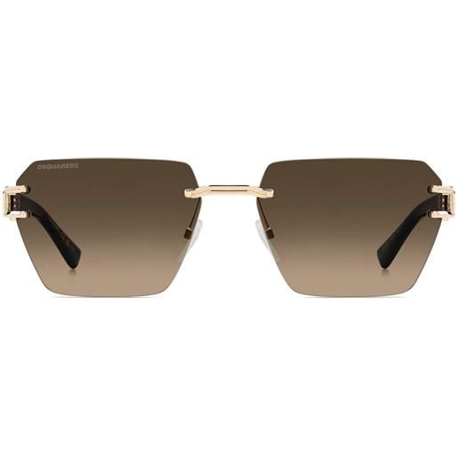 DSQUARED2 EYEWEAR occhiali da sole geometrici - nero