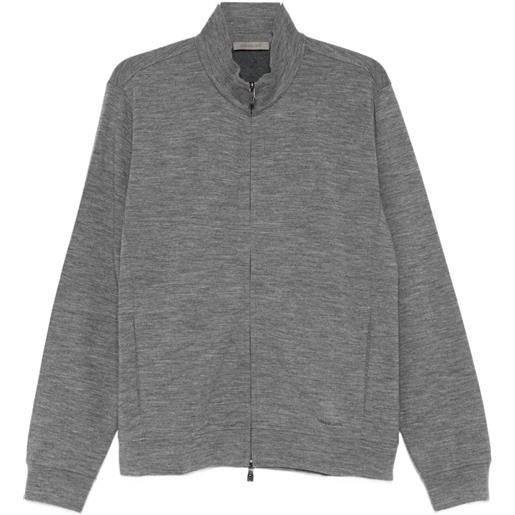 Corneliani cardigan con zip - grigio