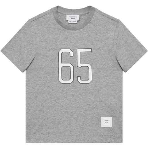 Thom Browne Kids t-shirt in cotone con stampa - grigio