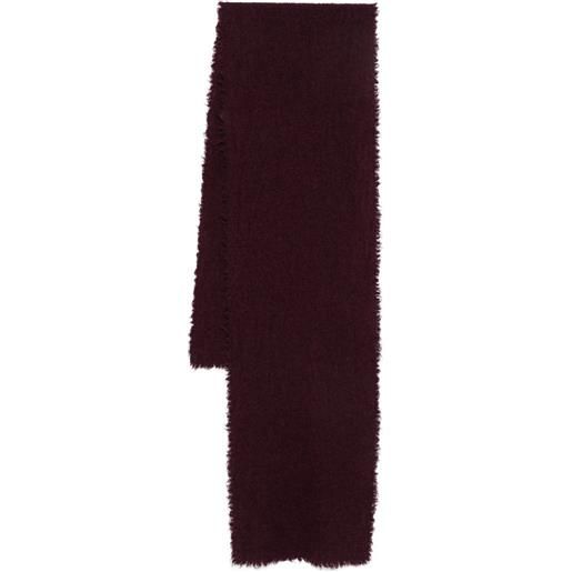 Faliero Sarti sciarpa con bordi sfrangiati - rosso