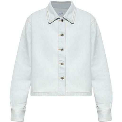 Off-White camicia denim con taschino - blu
