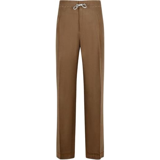 Maison Margiela pantaloni con coulisse - marrone
