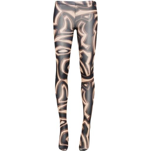 PUCCI collant con stampa astratta - marrone