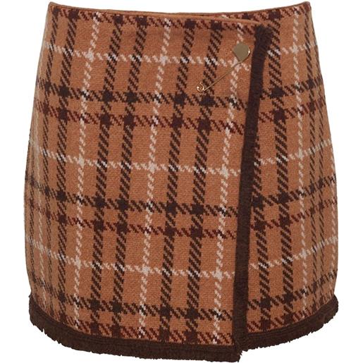 Cara Cara minigonna tartan - marrone