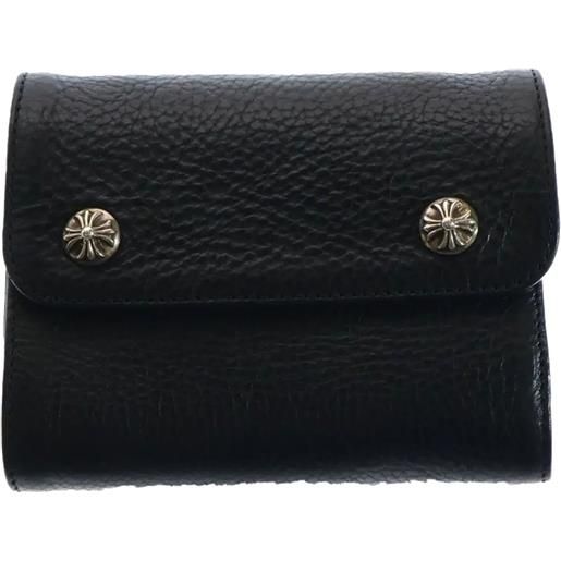 Chrome Hearts portafoglio mini in pelle - nero