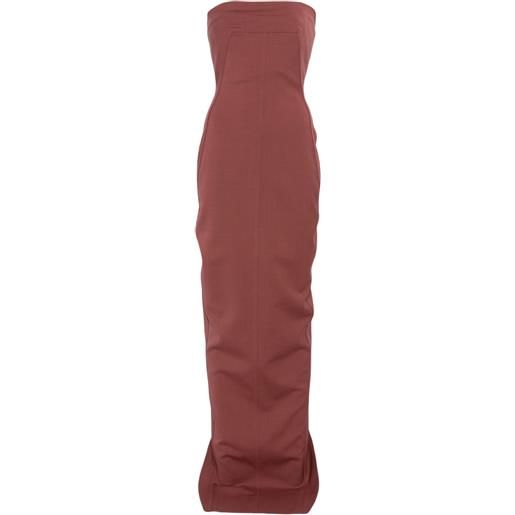 Rick Owens abito da sera bustier - marrone