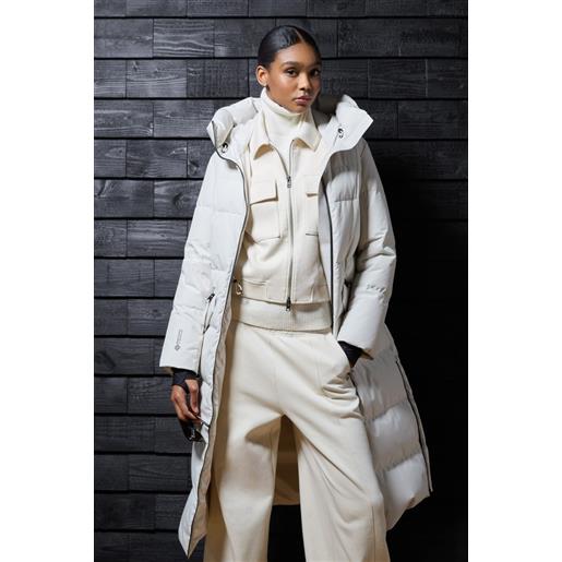 Woolrich donna piumino lungo in windstopper gore-tex bianco taglia xs