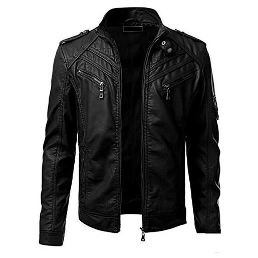 Giacca Bomber Leggera Uomo Active Coat: Slim Fit, Nera, Taglia XL, Con Tasche E Cerniera