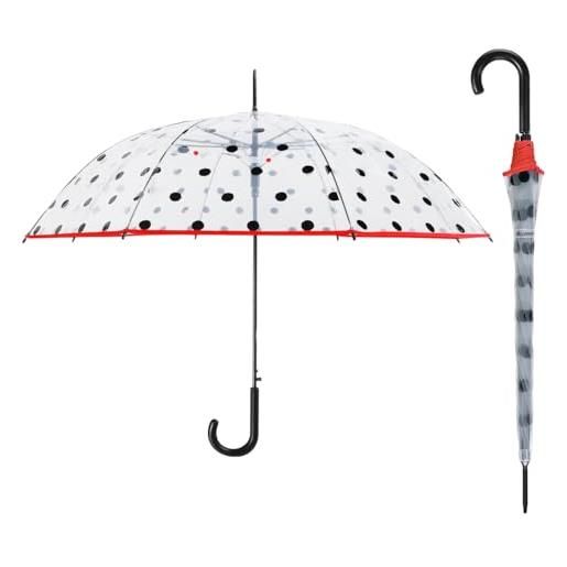 Le Monde du Parapluie - ombrello a campana trasparente da donna, trasparente, classic