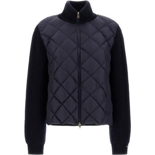 Herno cardigan con inserti trapuntati - blu