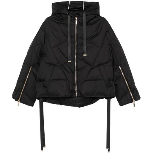 TWINSET piumino trapuntato con cappuccio - nero