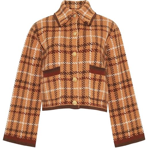 Cara Cara cardigan delilah a quadri jacquard - marrone