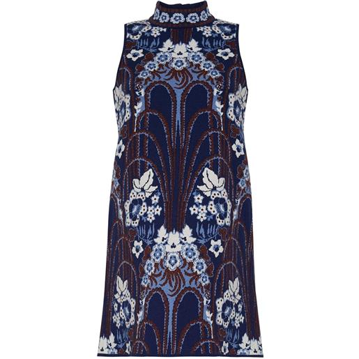Cara Cara abito corto a fiori - blu