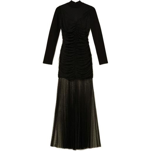 TWINSET abito plissettato - nero