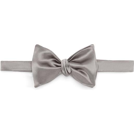 Brunello Cucinelli papillon con finitura satinata - grigio