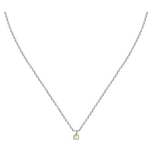 Morellato collana uomo in acciaio, oro giallo 18 carati, collezione gold - satm26