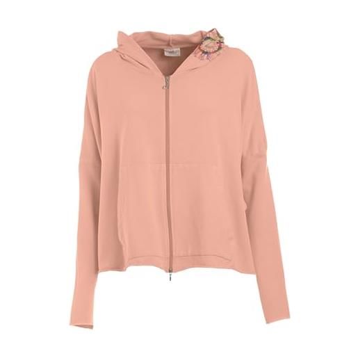 DEHA - felpa old-dye wide jacket in cotone, arancione chiaro (m)