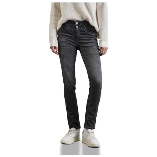 Street One a378549 jeans in look cargo, nero délavé, 34w x 30l donna