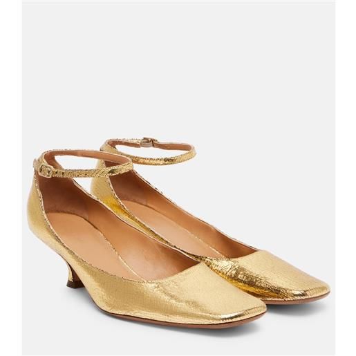 Calvin Klein Collection pumps anna in pelle metallizzata