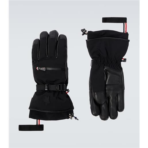 Moncler Grenoble guanti da sci con pelle