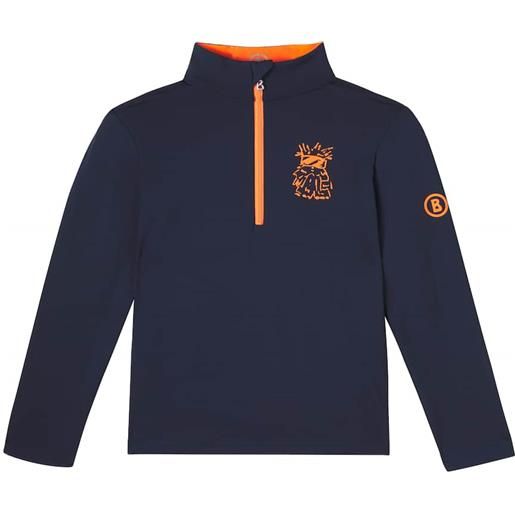 Bogner Kids top benno in tessuto tecnico con mezza zip e stampa