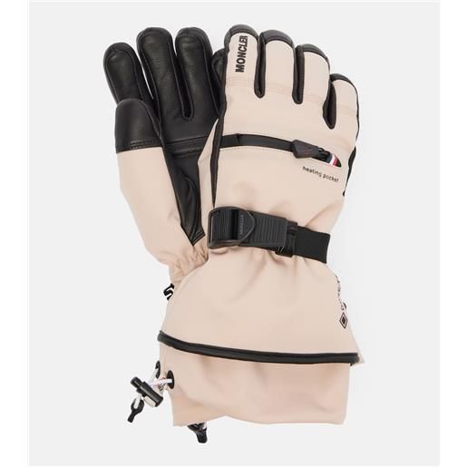 Moncler guanti da sci rifiniti in pelle