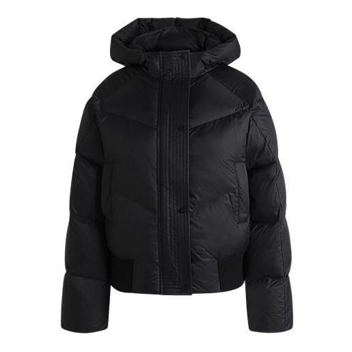 BOSS giubbotto imbottito idrorepellente da equitazione in stile bomber, nero