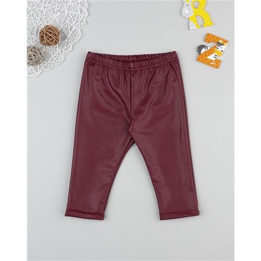 Prénatal legging finta pelle bordeaux bimba