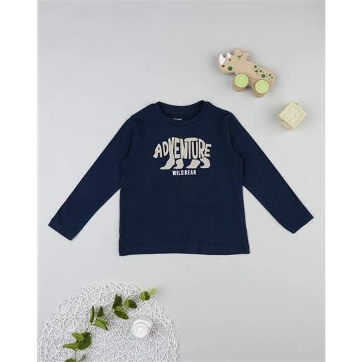 Prénatal t- shirt bambino blu stampa orso