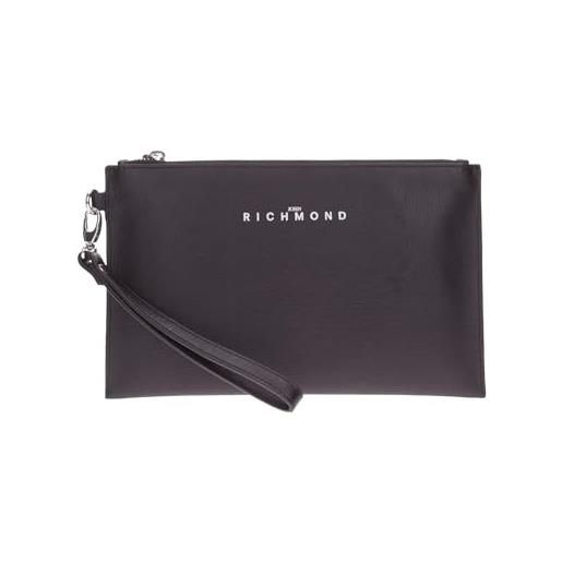 John richmond la pochette di John Richmond in pelle è un accessorio elegante e versatile per l'uomo moderno. Realizzata in vera pelle nera di alta qualità, questa pochette è perfetta per completare il
