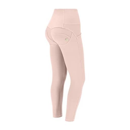 FREDDY - pantaloni push up wr. Up® 7/8 vita alta jersey drill ecologico, donna, rosa, small