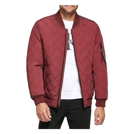 Calvin Klein giacca da volo da uomo, burgandy, x-large