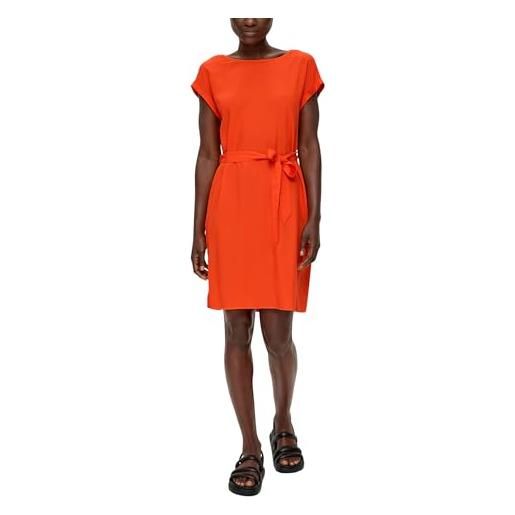s.Oliver abito da donna in jersey elasticizzato viscosa, arancione 2550, 42