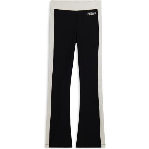 Freddy pantaloni slim flare in felpa con bande laterali