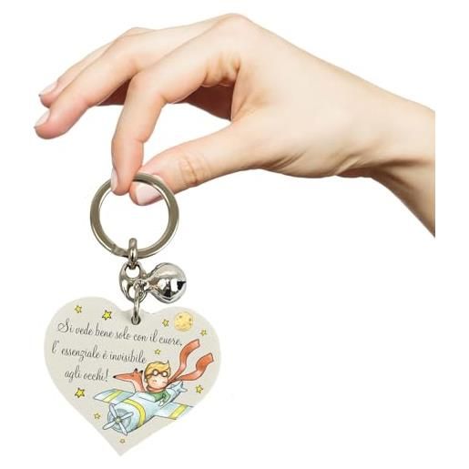 Generico luce di luna set 8 portachiavi con chiama angeli piccolo principe con frase