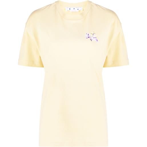 Off-White t-shirt a fiori - giallo