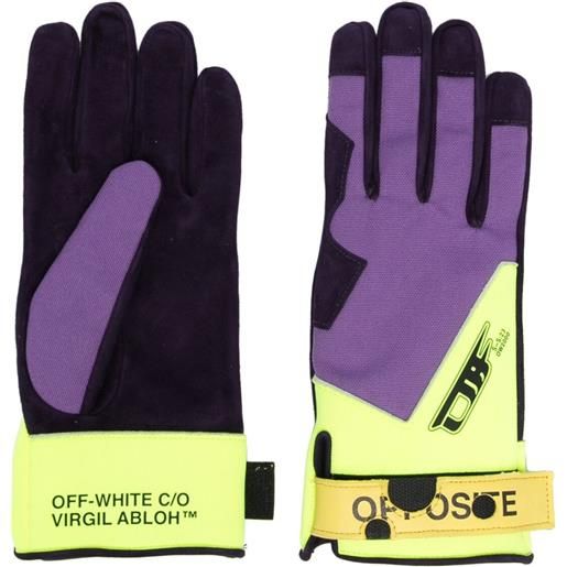 Off-White guanti con applicazione - viola