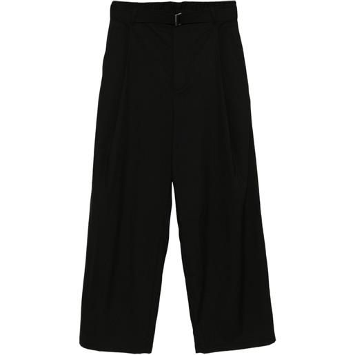 SONGZIO pantaloni a gamba ampia con cintura - nero