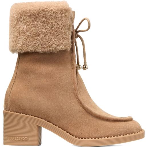 Jimmy Choo stivali hali 60mm - marrone