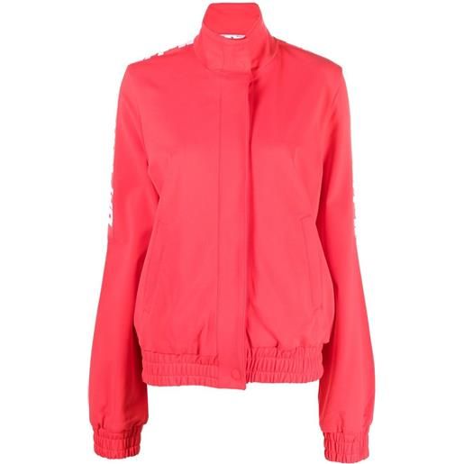Off-White giacca leggera con logo - rosso