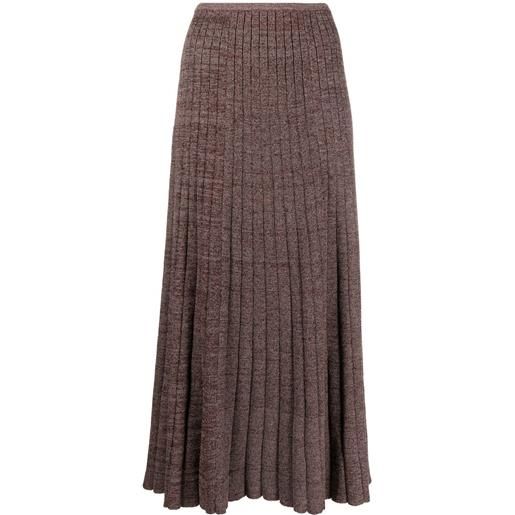 Tory Burch gonna midi a coste - rosso