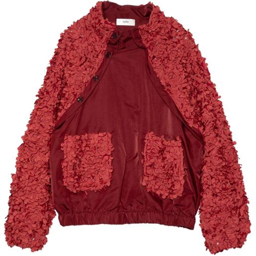 Muller Of Yoshiokubo felpa flowy con applicazione a fiori - rosso