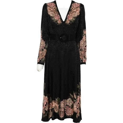 TWINSET abito con stampa a fiori - nero