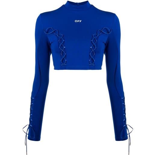 Off-White top corto - blu