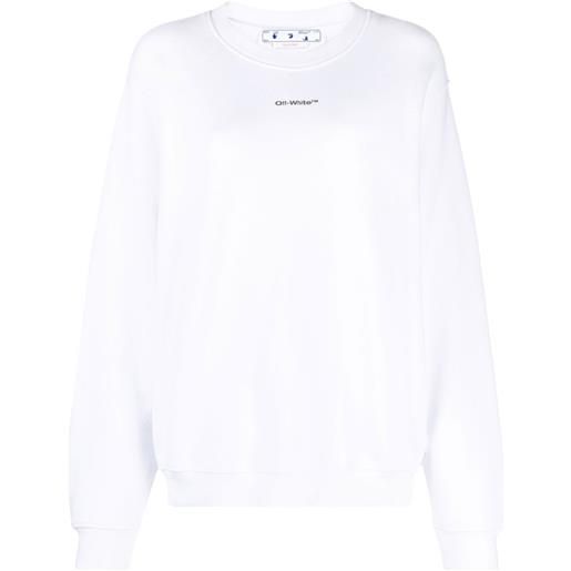 Off-White felpa taglio comodo con fantasia tie-dye - bianco