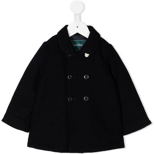 familiar cappotto doppiopetto - blu
