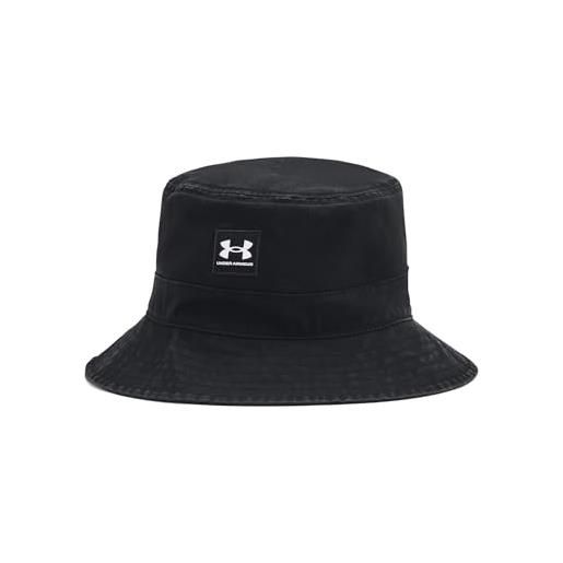 Under Armour ua sportstyle - cappello da pescatore da uomo, nero/bianco, m/l