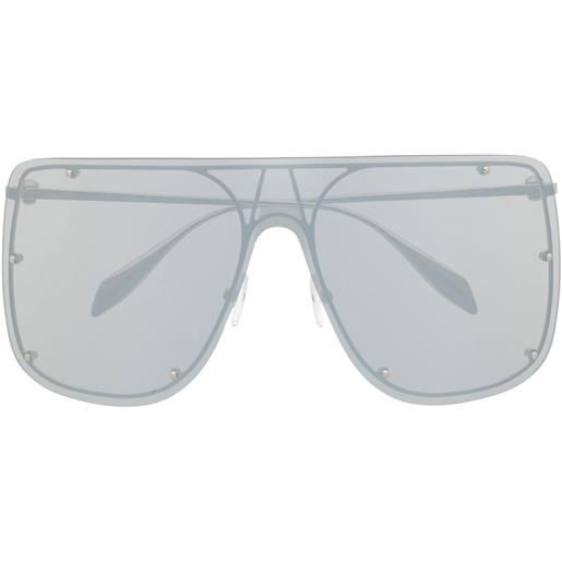 Alexander McQueen Eyewear occhiali da sole oversize - argento