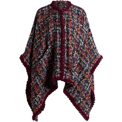 ETRO mantella con pompon - rosso